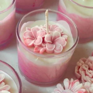 Home blooming jar candle