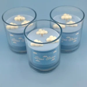 blue skies cloud jar candle