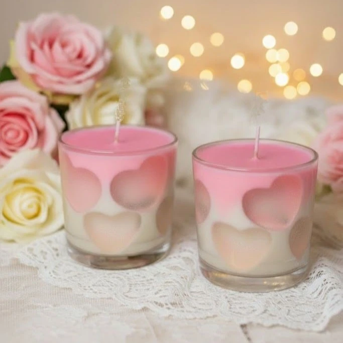 blushing hearts jar candle blushing hearts jar candle