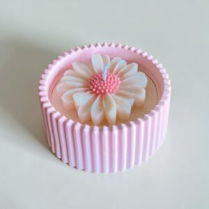 daisy flower jar candle
