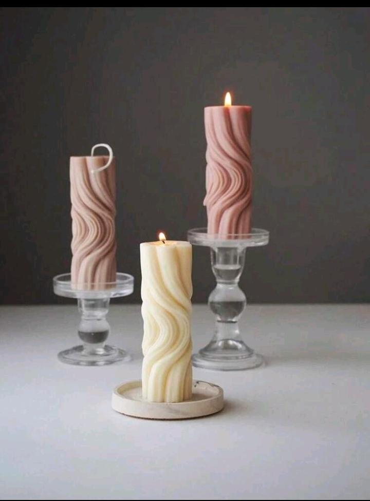 different colors wave texture pillar candle different colors wave texture pillar candle