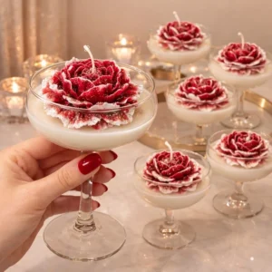 Floating Peony Coupe Candle