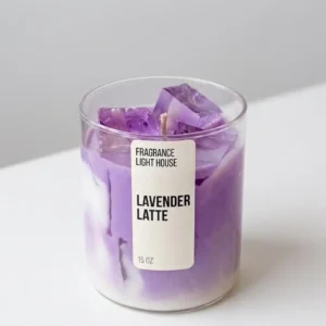 lavender iced latte candle