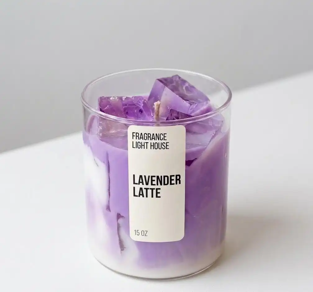 lavender iced latte candle lavender iced latte candle