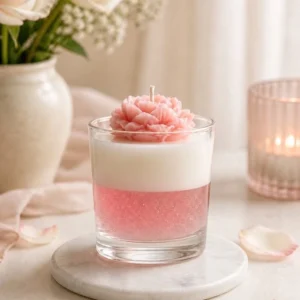 peony bloom jelly jar candle