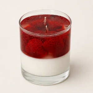 strawberry jam jar candle