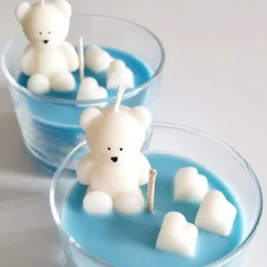 teddy love jar candle