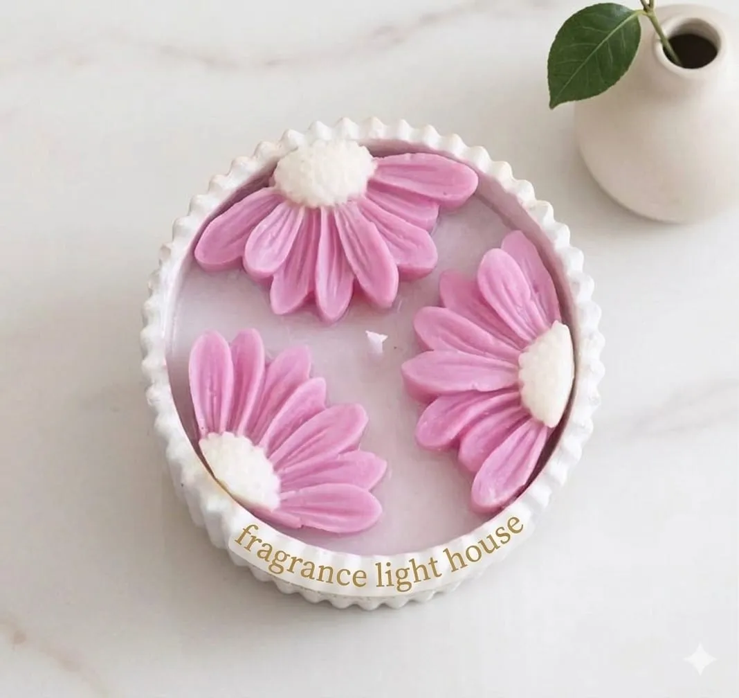 daisy dream ceramic candle