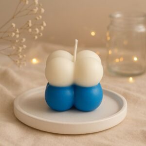 double tone mini bubble candle