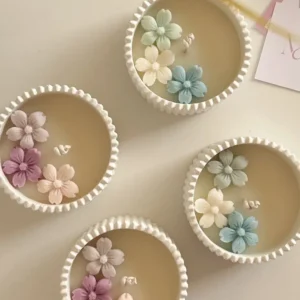 mini flower jar candle