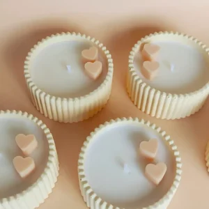 mini heart jar candle