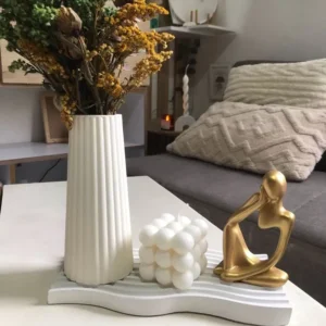 minimal art & ribbed decor set
