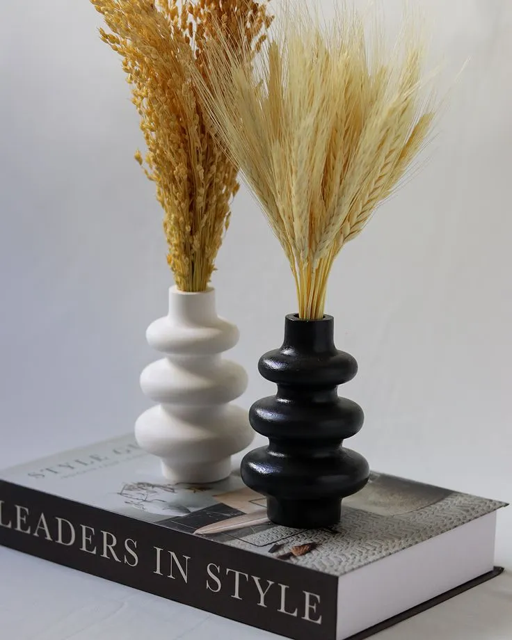 minimalist wavy ceramic vase set of 2 minimalist wavy ceramic vase set of 2