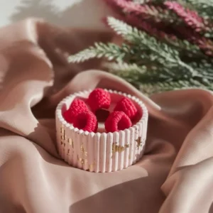 strawberry ceramic jar candle