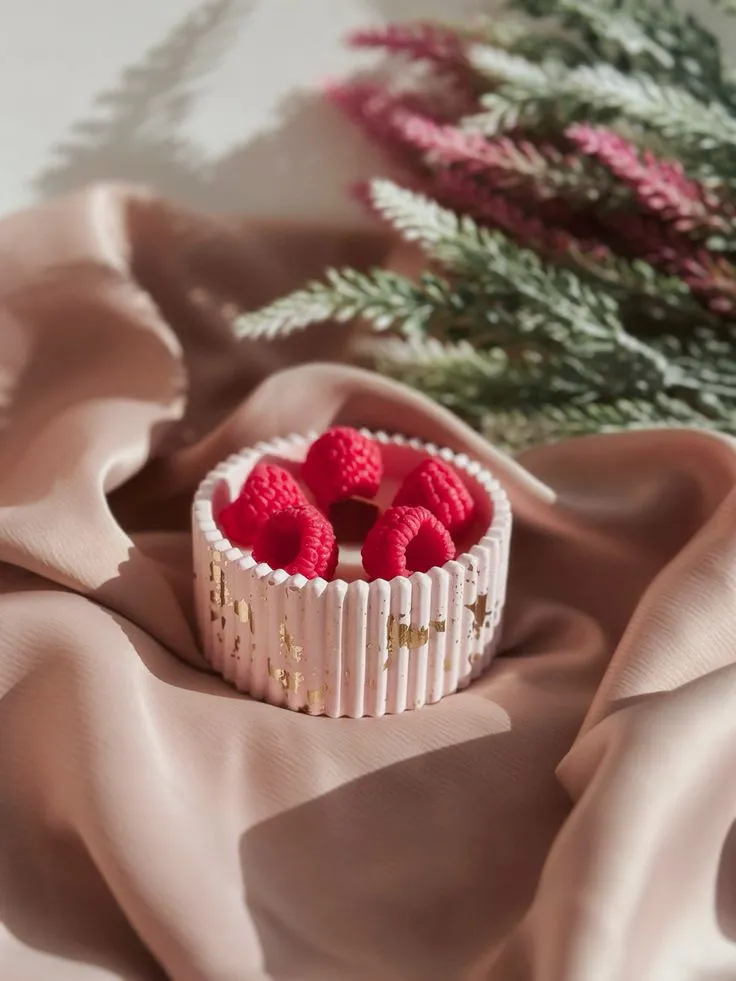 strawberry ceramic jar candle