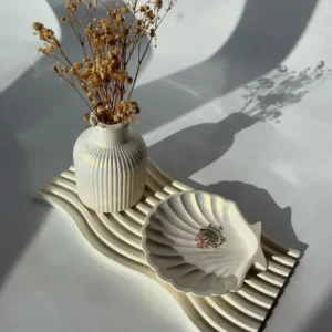 the wave & shell vanity set
