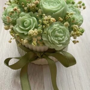 concrete bouquet candles
